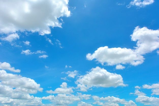 Premium Photo Wonderful blue sky and white clouds panorama